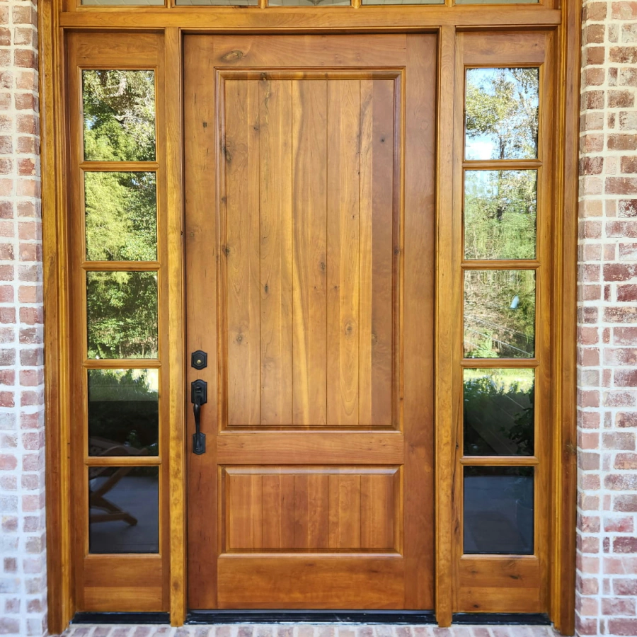 wooden door installation